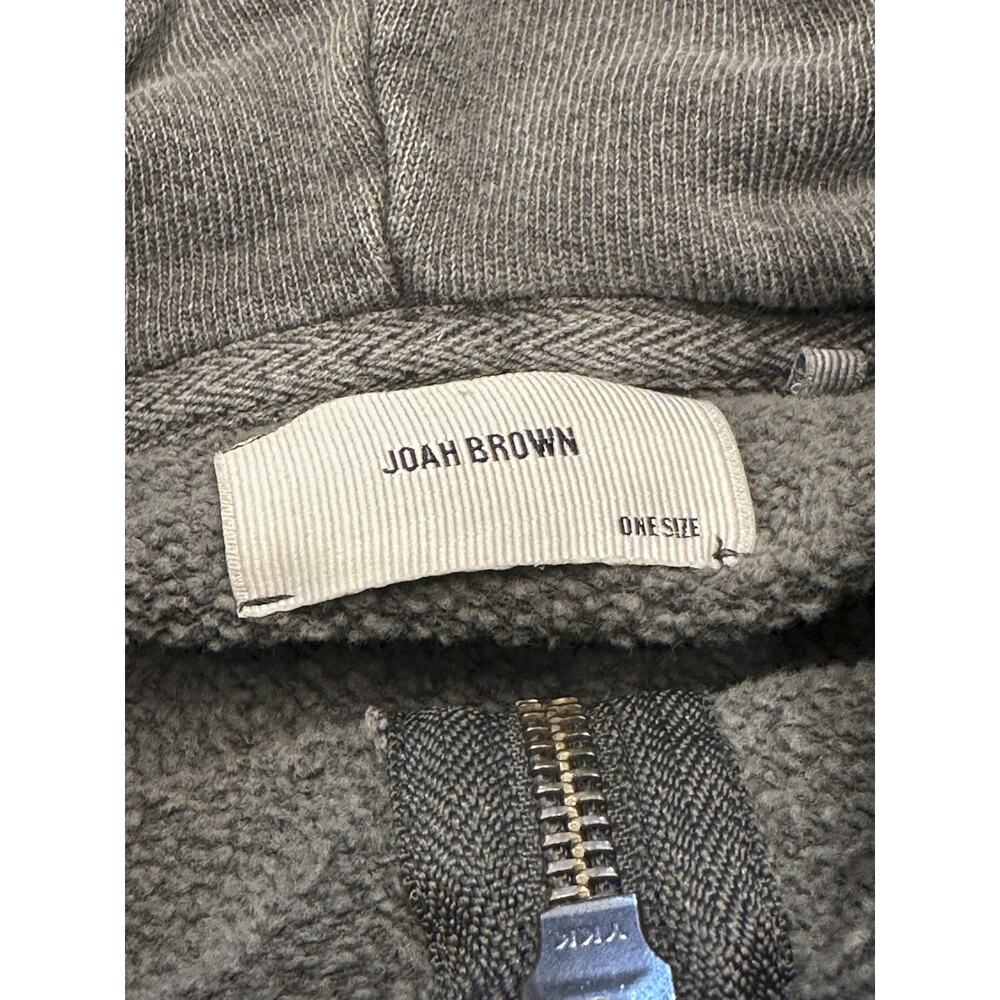 Joah Brown Empire Oversized Full Zip Hoodie Sweatshirt One Size Charcoal - Picture 3 of 4